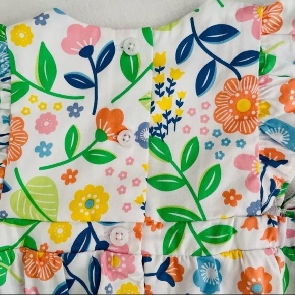 Good Lad Girl's Summer Floral Romper and Sun Hat Combo sz 6M New Cotton - Picture 4 of 7